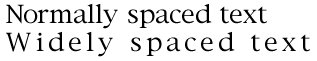 Spaced Text