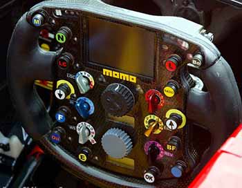 Formula 1 car cockpit