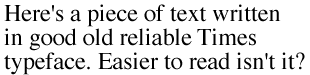 block of serif text