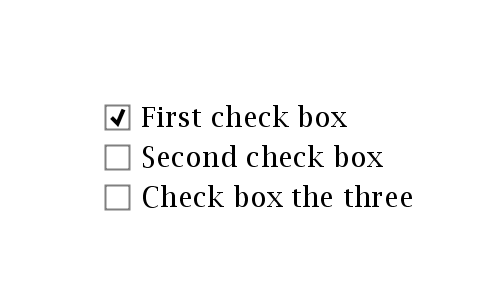 checkbox example