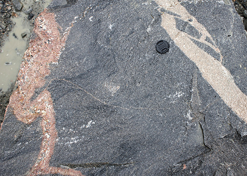 magnetite granite mingling