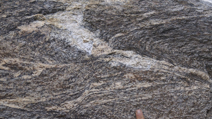 Folding and transposition, migmatite