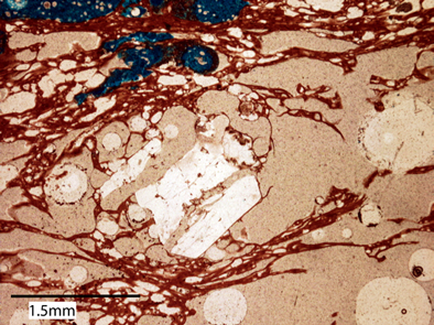 sheared vesicular magma