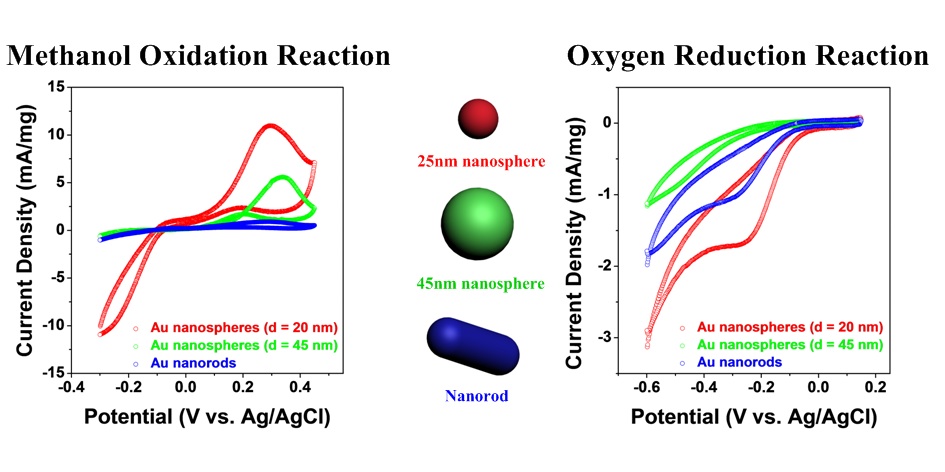 Size- and Shape-dependent electrocatalysis
